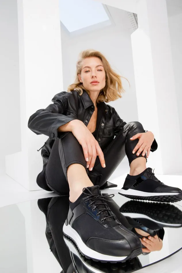 Vinci Leather Sneakers The Crapo Black Leather Sneaker 8211 Women