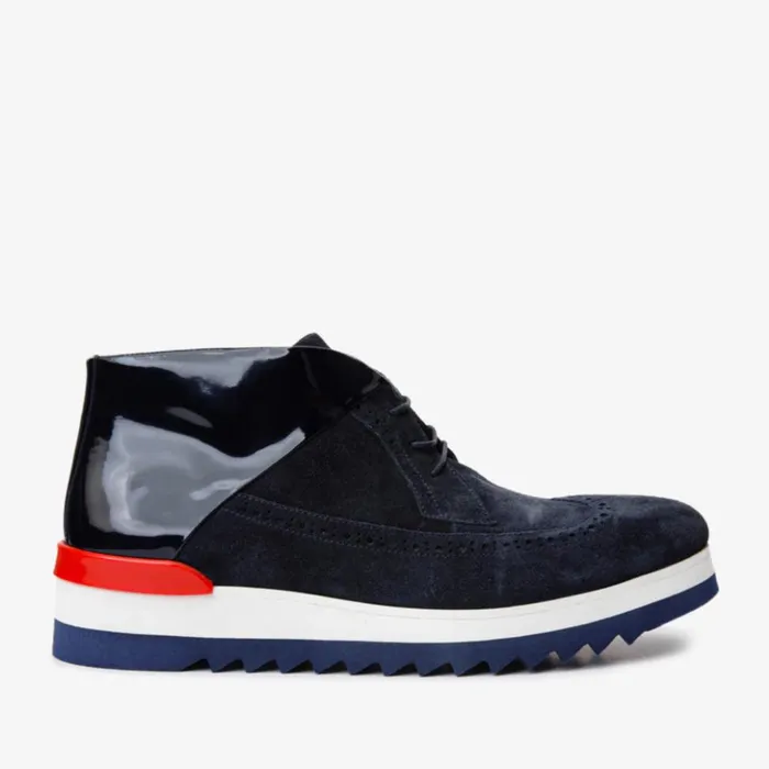 Vinci Leather Sneakers The Kagan Navy Blue Wingtip Chukka Sneaker Boot 8211 Men Vinci Leather Sneakers The Kagan Navy Blue Wingtip Chukka Sneaker Boot 8211 Men