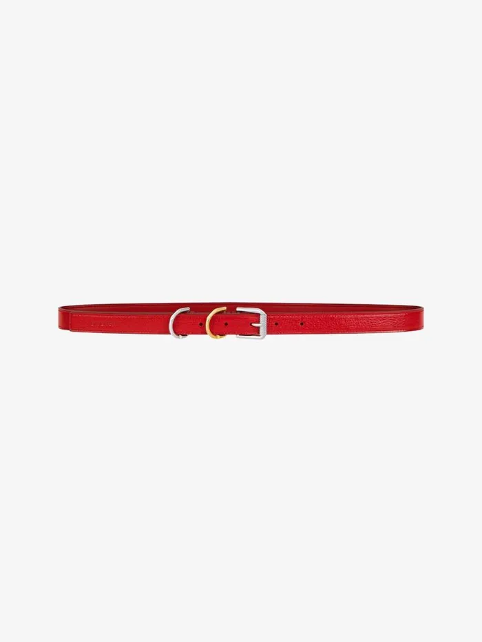 Voyou Belt In Leather Vermillon Women Givenchy Belts