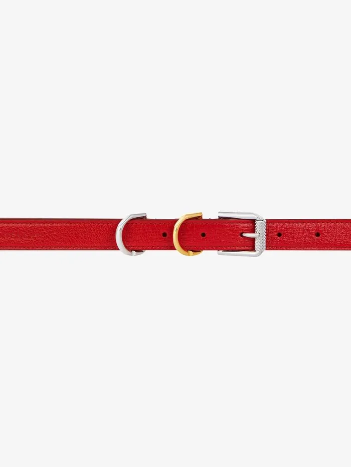 Voyou Belt In Leather Vermillon Women Givenchy Belts