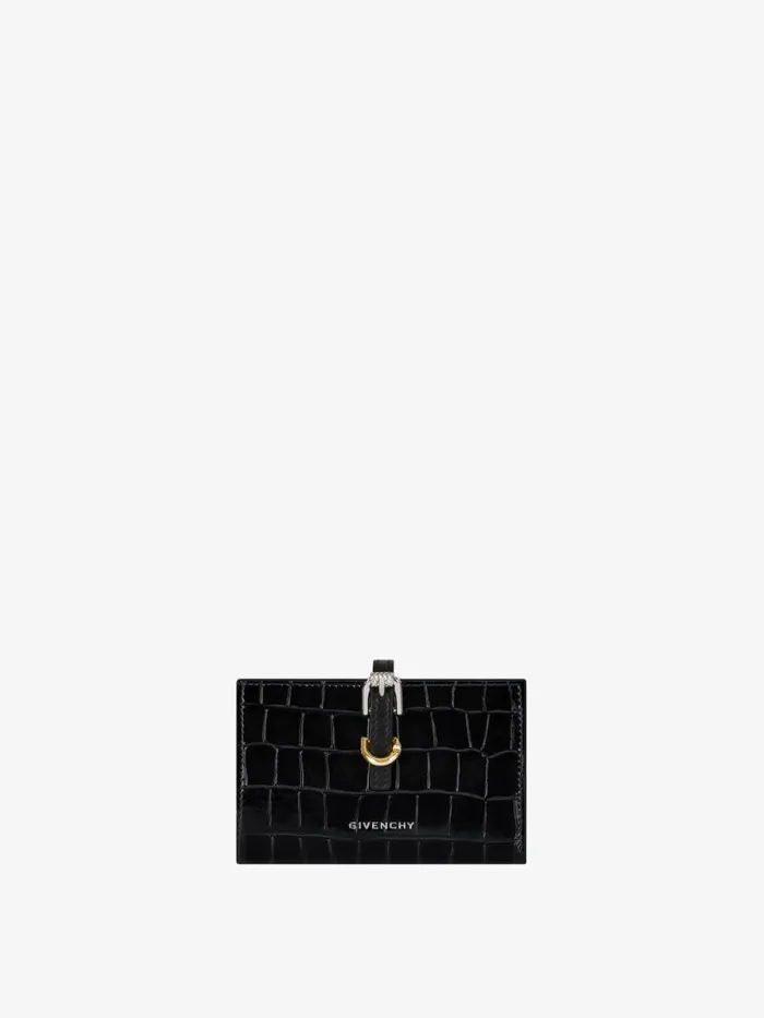 Voyou Wallet In Crocodile Effect Leather Black Women Givenchy Wallets and Card Holders Voyou Wallet In Crocodile Effect Leather Black Women Givenchy Wallets and Card Holders
