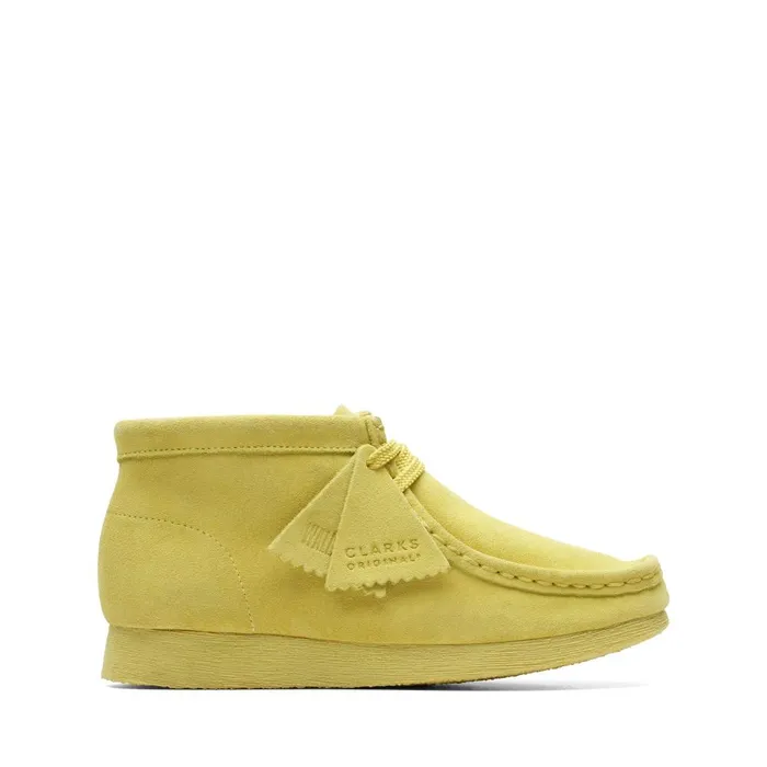 Wallabee Boot Older Yellow Suede Kids Clarks Originals