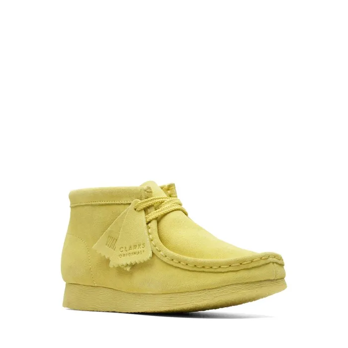 Wallabee Boot Older Yellow Suede Kids Clarks Originals