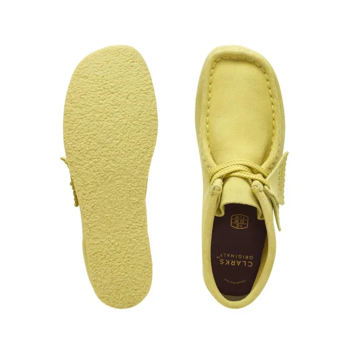 Wallabee Boot Older Yellow Suede Kids Clarks Originals