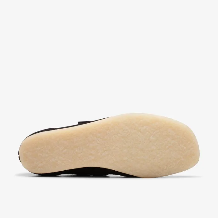 Wallabee TBar Black Suede Women Clarks SlipOns