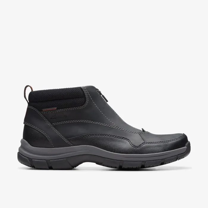 Walpath Zip Black Leather Men Clarks Boots