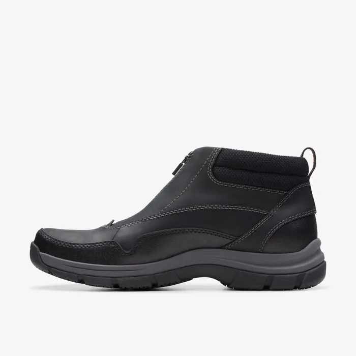 Walpath Zip Black Leather Men Clarks Boots