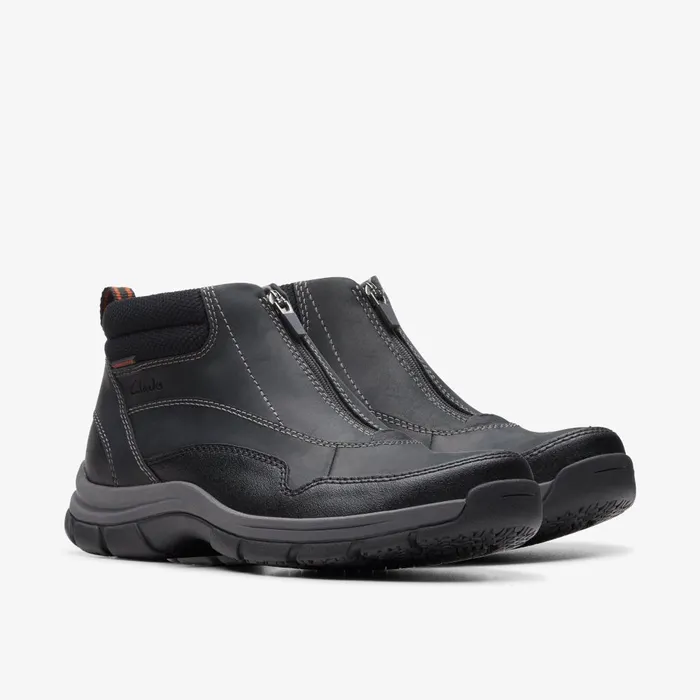 Walpath Zip Black Leather Men Clarks Boots