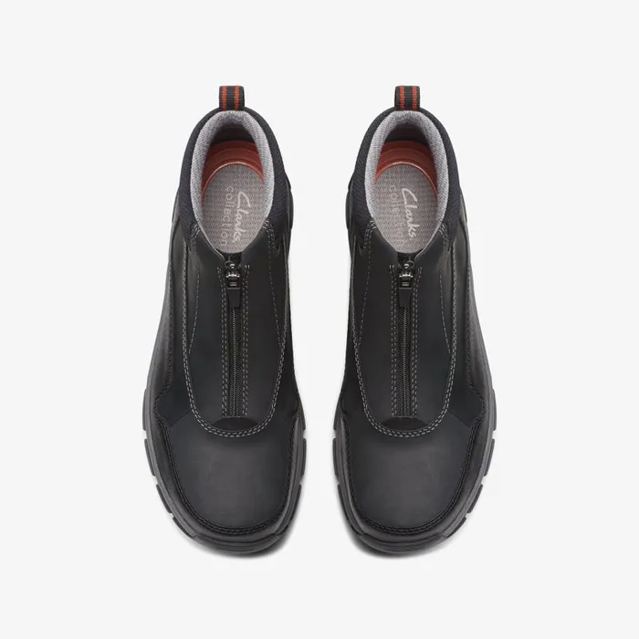 Walpath Zip Black Leather Men Clarks Boots
