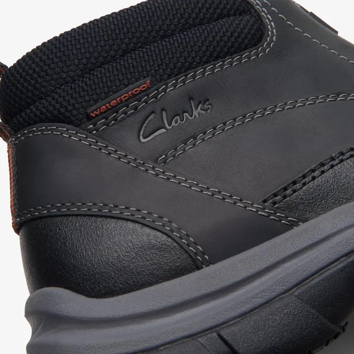 Walpath Zip Black Leather Men Clarks Boots