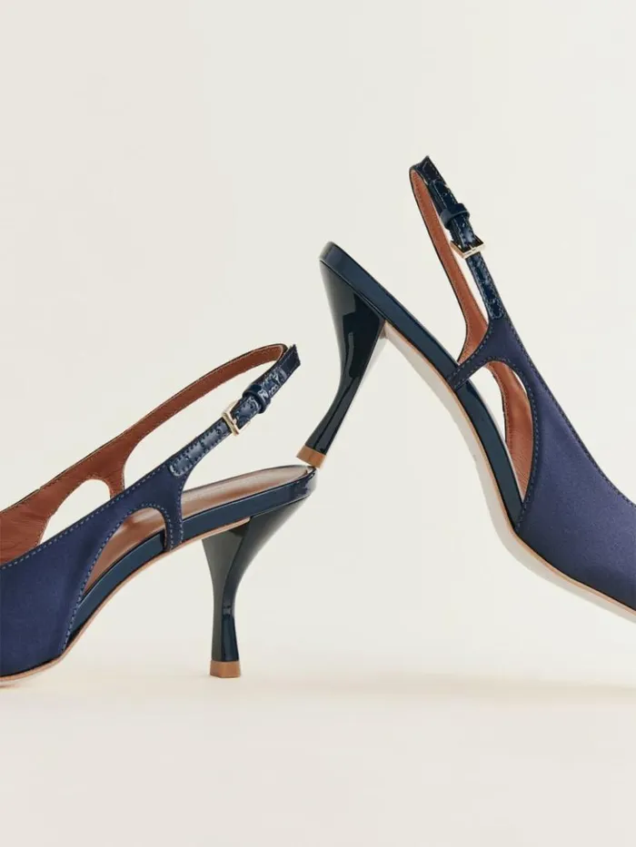 WeddingsShoes The Reformation Noreen Slingback Pump After Hours Satin