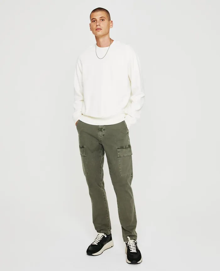 Wells Cargo Sulfur Armory Green Men AG Jeans Pants
