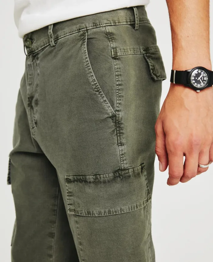 Wells Cargo Sulfur Armory Green Men AG Jeans Pants Wells Cargo Sulfur Armory Green Men AG Jeans Pants