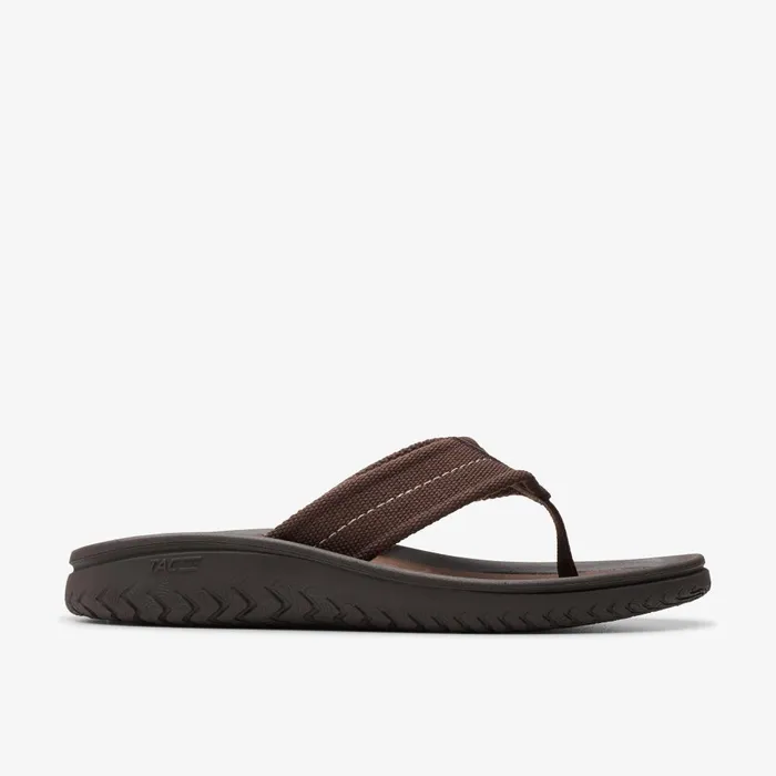 WESLEY BELT Dark Brown Men Clarks Sandals and Flip Flops