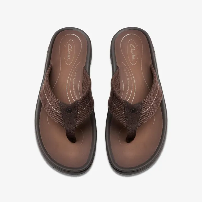 WESLEY BELT Dark Brown Men Clarks Sandals and Flip Flops