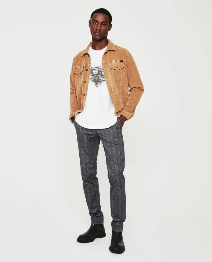 Wesley Crew Mix Tape 5 Years True White Men AG Jeans Tees Wesley Crew Mix Tape 5 Years True White Men AG Jeans Tees
