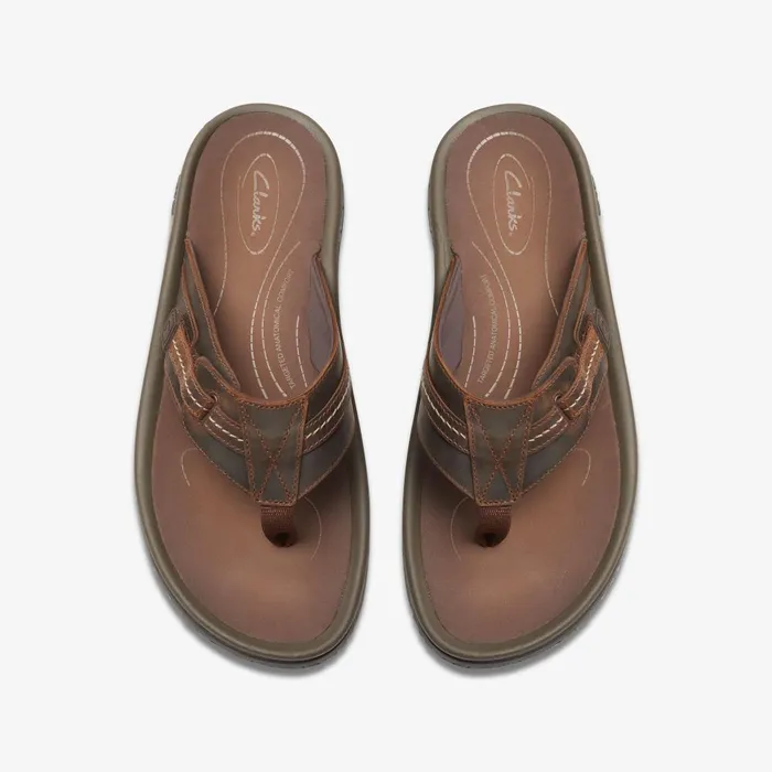 WESLEY SUN Beeswax Leather Men Clarks Sandals and Flip Flops