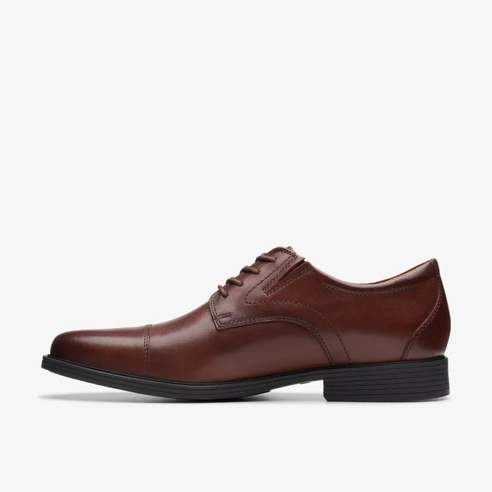Whiddon Cap Mahogany Leather Men Clarks Dress Shoes