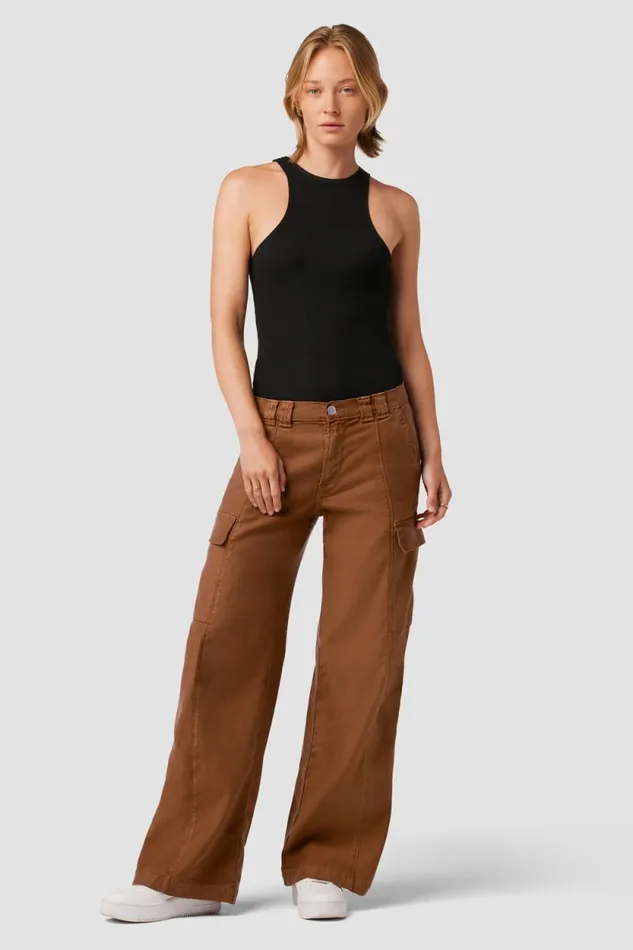 Wide Leg Women Hudson Jeans MidRise Utility Wide Leg Cargo Caramel Cafe Wide Leg Women Hudson Jeans MidRise Utility Wide Leg Cargo Caramel Cafe