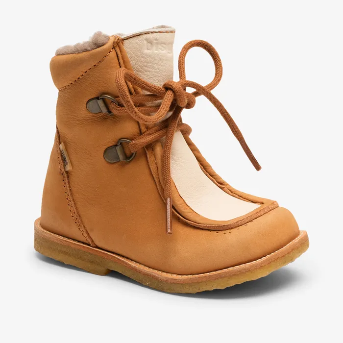 Winter boots flor l tex cognac Brown bisgaardshoes KIDS