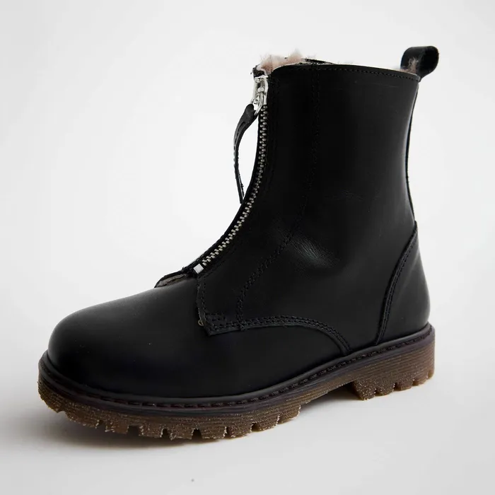 Winter boots KIDS nora lamb black Black bisgaardshoes