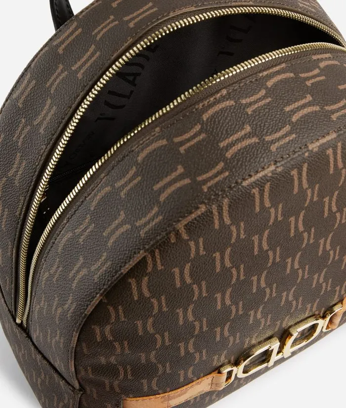 Woman Backpacks Bucket and Belt Bags Alviero Martini 3d Monogram Backpack Black