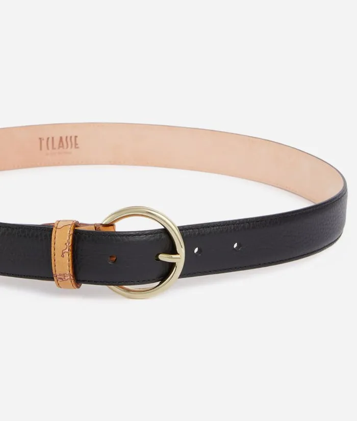 Woman Belts Alviero Martini Universe Leather Belt Black