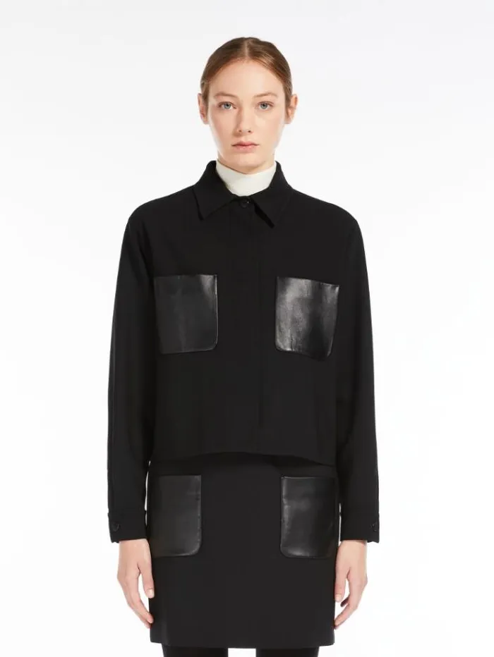 Woman Boxy Jacket In Wool Black Maxmara Suit