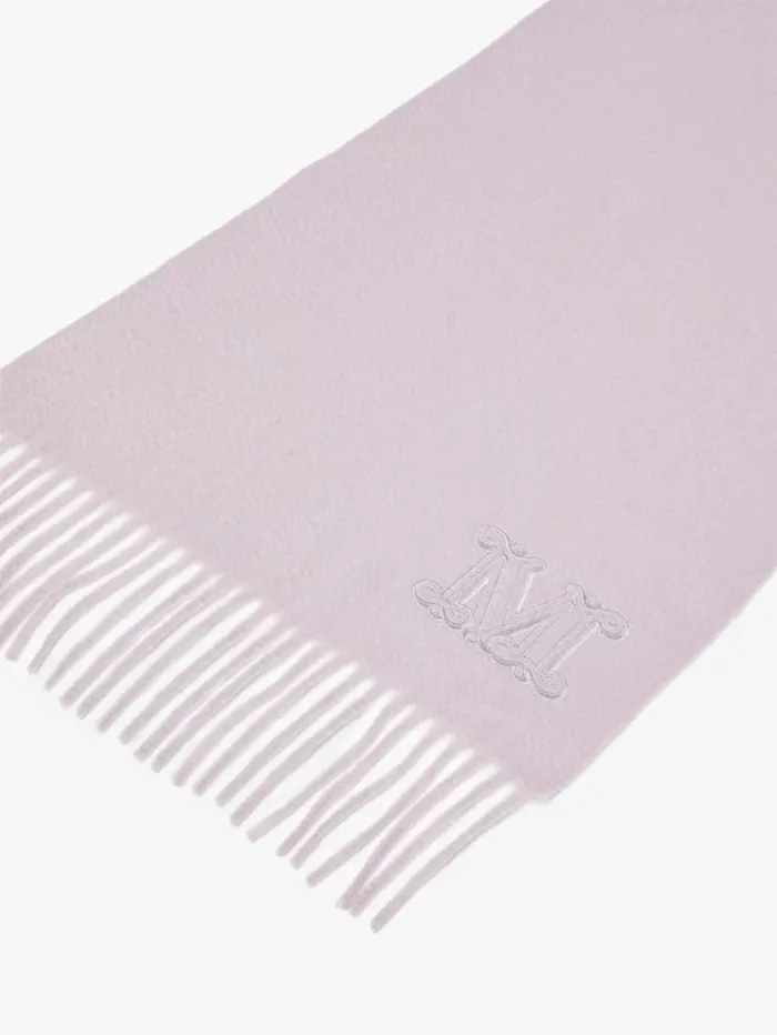 Woman Cashmere Stole With Embroidery Lilac Maxmara Scarves And Foulards