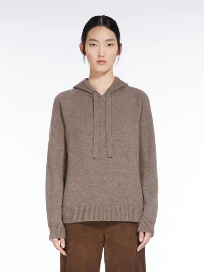 Woman Cashmere Yarn Sweater Turtledove Maxmara Knitwear And Sweatshirts