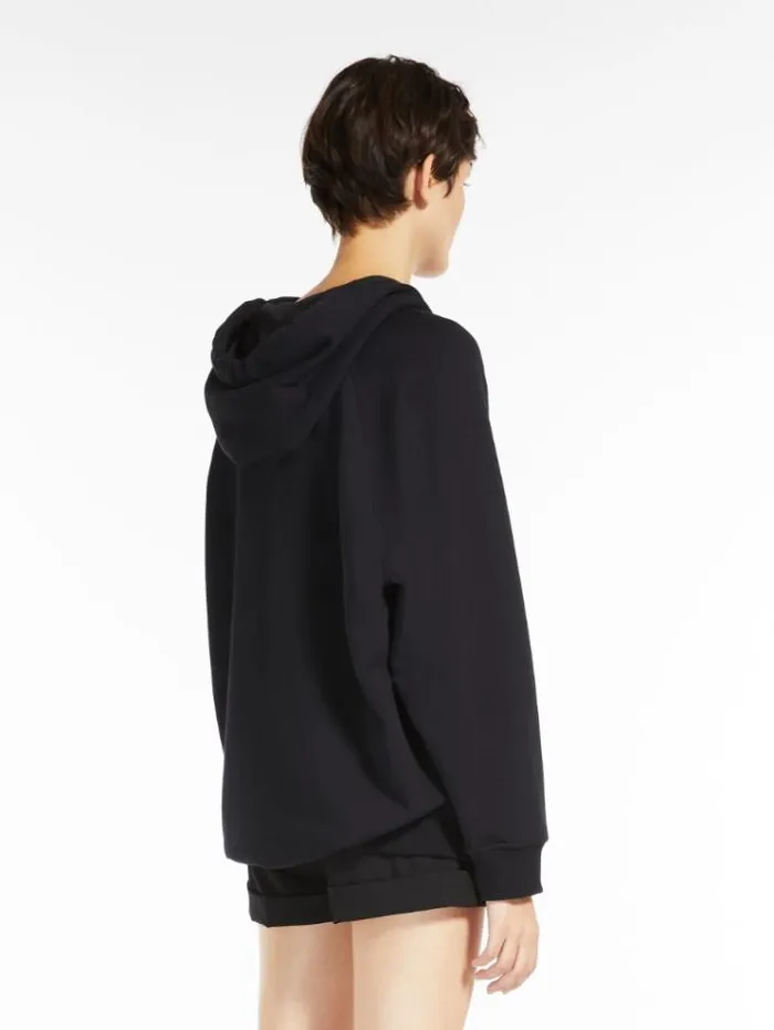 Woman Cotton Sweatshirt With Wegman Print Black Maxmara Knitwear And Sweatshirts Woman Cotton Sweatshirt With Wegman Print Black Maxmara Knitwear And Sweatshirts