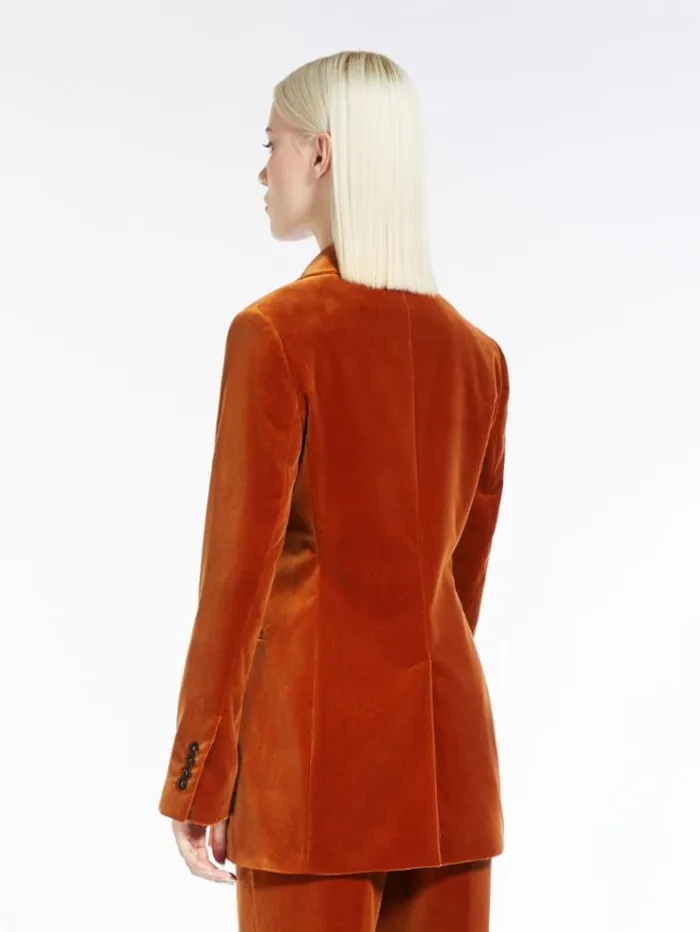 Woman Cotton Velvet Blazer Rust Maxmara Suit Woman Cotton Velvet Blazer Rust Maxmara Suit