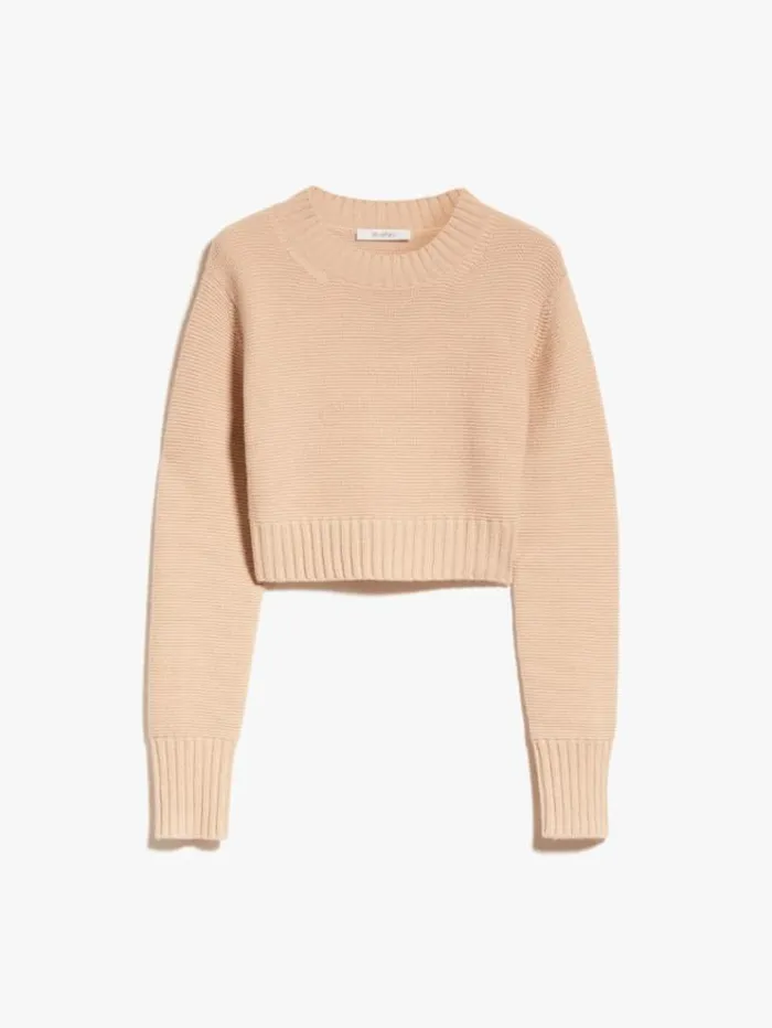 Woman Cropped Cashmere Jumper Pink Maxmara Knitwear And Sweatshirts Woman Cropped Cashmere Jumper Pink Maxmara Knitwear And Sweatshirts
