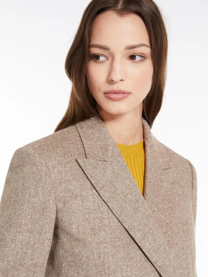 Woman Doublebreasted Wool Blazer Camel Maxmara Suit Woman Doublebreasted Wool Blazer Camel Maxmara Suit
