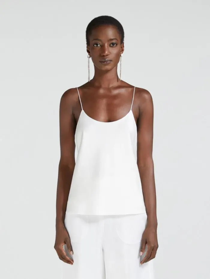 Woman Envers Satin Camisole Top White Maxmara Shirts And Tops
