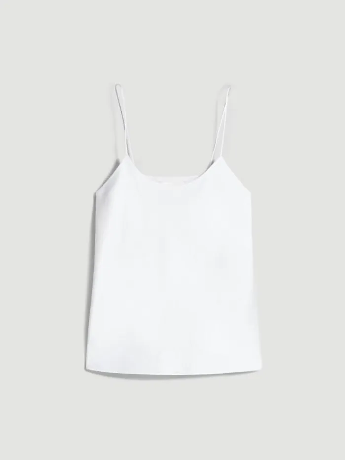 Woman Envers Satin Camisole Top White Maxmara Shirts And Tops Woman Envers Satin Camisole Top White Maxmara Shirts And Tops