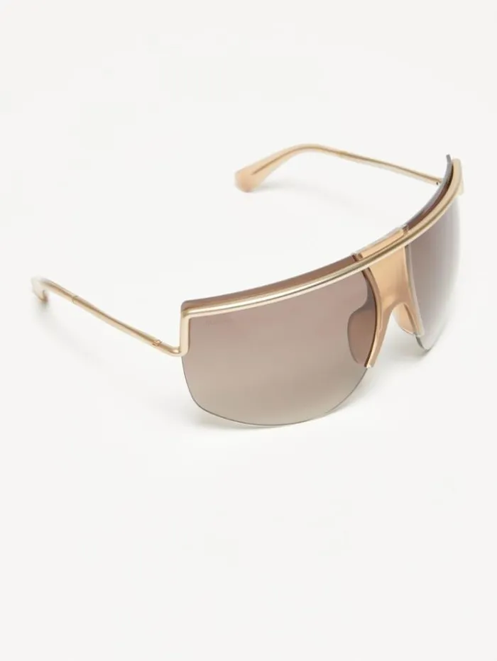 Woman Mask Sunglasses Tawny Bronze Brown Maxmara Eyewear