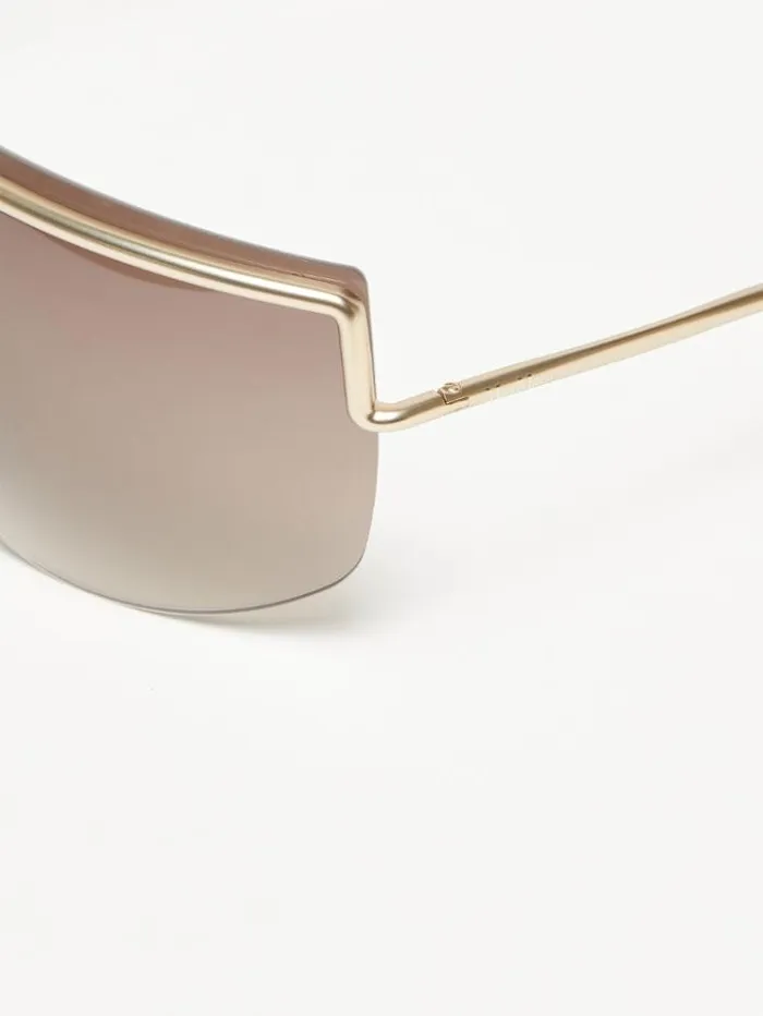 Woman Mask Sunglasses Tawny Bronze Brown Maxmara Eyewear Woman Mask Sunglasses Tawny Bronze Brown Maxmara Eyewear