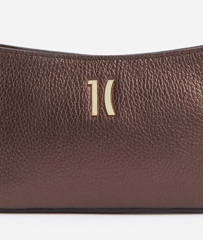 Woman Mini Bags and Pouches Alviero Martini New Moon Leather Pouch With Chain And Crossbody Strap Brown