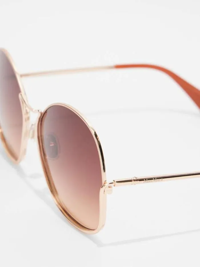 Woman Oversized Sunglasses Brown Orange Maxmara Eyewear Woman Oversized Sunglasses Brown Orange Maxmara Eyewear
