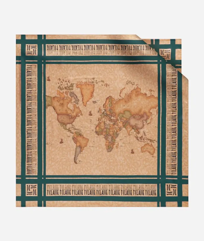 Woman Scarves and Shawls Alviero Martini Foulard With Logo Frame 9021590 Jade Woman Scarves and Shawls Alviero Martini Foulard With Logo Frame 9021590 Jade