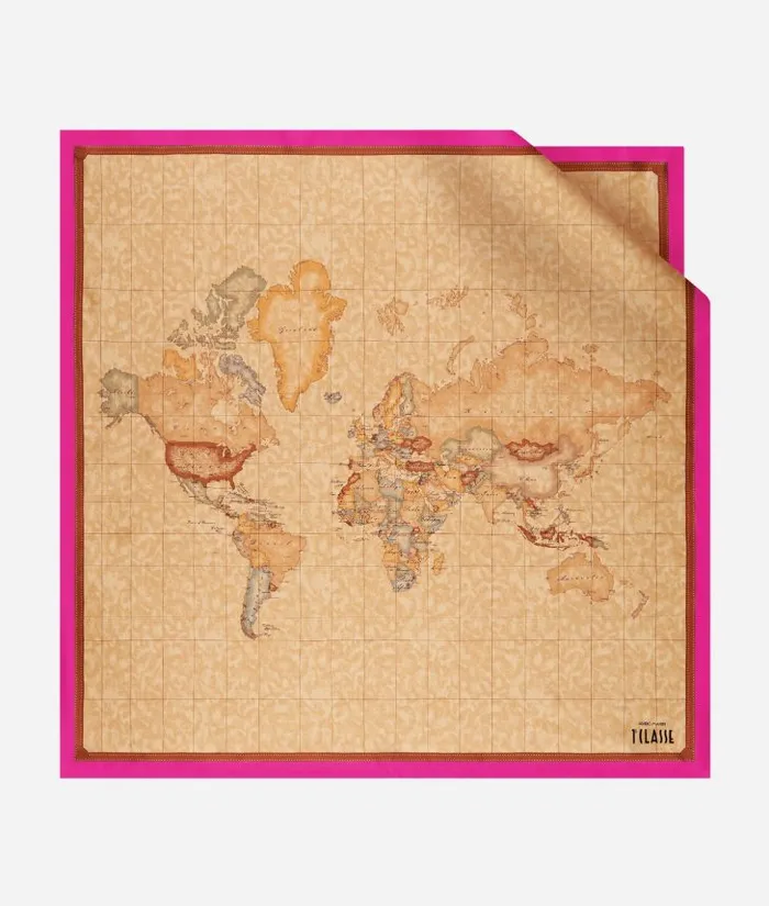 Woman Scarves and Shawls Alviero Martini Geo Classic Foulard 9021590 Magenta