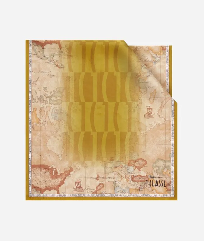 Woman Scarves and Shawls Alviero Martini Geo Classic Scarf With Gradient Logo 45215180 Oil Yellow Woman Scarves and Shawls Alviero Martini Geo Classic Scarf With Gradient Logo 45215180 Oil Yellow
