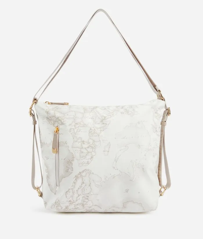 Woman Shoulder Bags Alviero Martini Geo Soft White Dual Wearability Hobo Bag