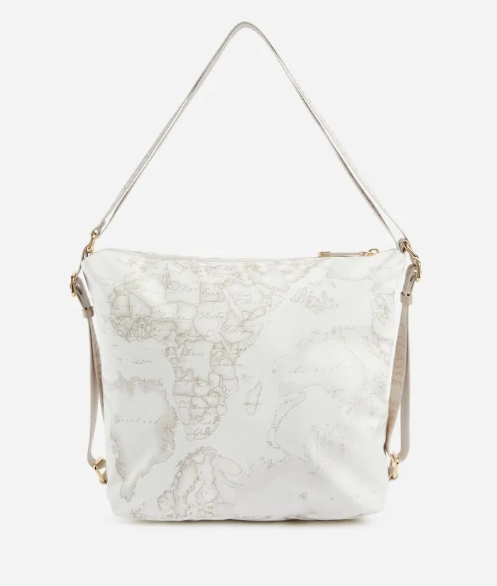 Woman Shoulder Bags Alviero Martini Geo Soft White Dual Wearability Hobo Bag