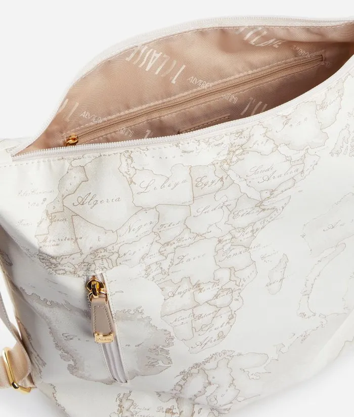Woman Shoulder Bags Alviero Martini Geo Soft White Dual Wearability Hobo Bag