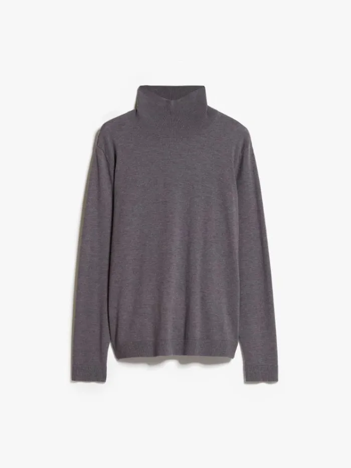 Woman Silk And Wool Yarn Sweater Dark Grey Maxmara Knitwear And Sweatshirts Woman Silk And Wool Yarn Sweater Dark Grey Maxmara Knitwear And Sweatshirts