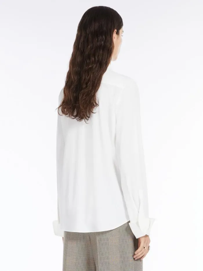 Woman Silkblend Shirt White Maxmara Shirts And Tops Woman Silkblend Shirt White Maxmara Shirts And Tops
