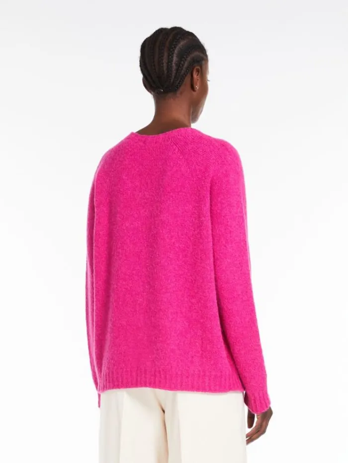 Woman Soft Knit Top In Alpaca And Cotton Fuchsia Maxmara Knitwear And Sweatshirts Woman Soft Knit Top In Alpaca And Cotton Fuchsia Maxmara Knitwear And Sweatshirts