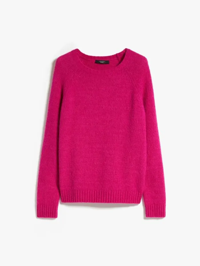 Woman Soft Knit Top In Alpaca And Cotton Fuchsia Maxmara Knitwear And Sweatshirts Woman Soft Knit Top In Alpaca And Cotton Fuchsia Maxmara Knitwear And Sweatshirts